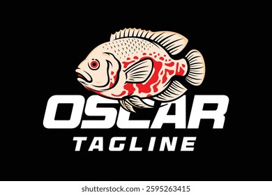 Oscar fish lettering logo, oscar logo design