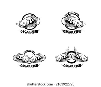 Oscar fish logo collection set