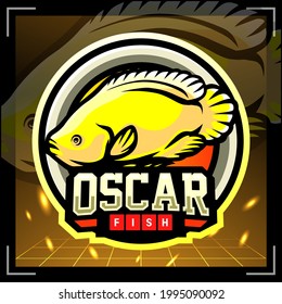 Oscar fish mascot. esport logo design