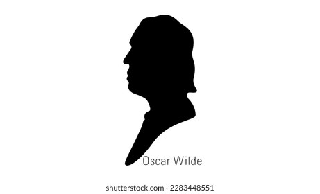 Oscar Wilde silhouette, high quality vector