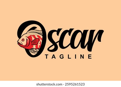 Oscar writing logo, oscar fish logo