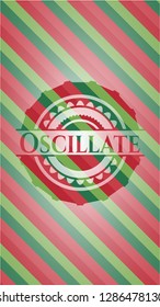 Oscillate christmas emblem background.