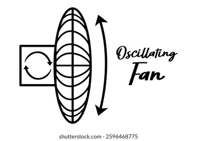 Oscillating Fan Icon Vector Illustration.