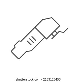 Icono de contorno de línea de la herramienta de oscilación