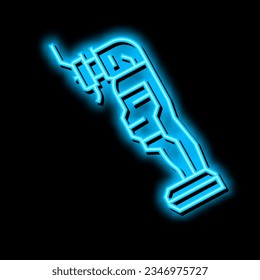 oscillating tool neon light sign vector. oscillating tool illustration