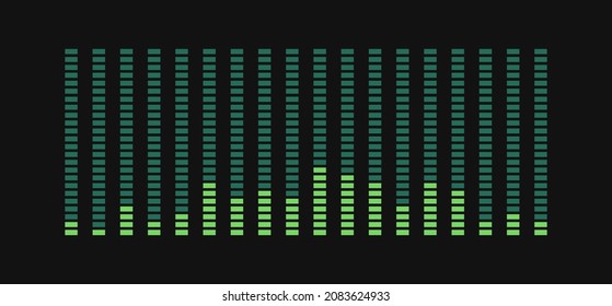 Oscillation graph, equalizer, sound wave, scale or change in defamatory vibrations. Graphical representation. Flat design. The rise and fall. Growth chart. Electric impulse. Vector Illustration.