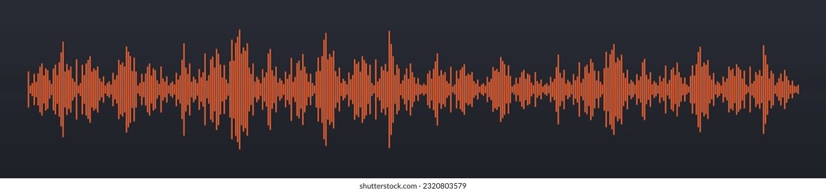 Oscillation graph, equalizer, sound wave, scale or change in defamatory vibrations. Graphical representation. Flat design. The rise and fall. Growth chart. Electric impulse. Vector Illustration.