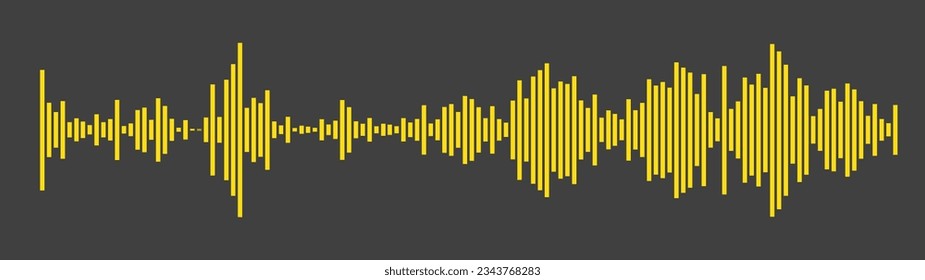 Oscillation graph, equalizer, sound wave, scale or change in defamatory vibrations. Graphical representation. Flat design. The rise and fall. Growth chart. Electric impulse. Vector Illustration. svg