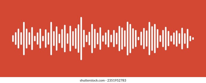 Oscillation graph, equalizer, sound wave, scale or change in defamatory vibrations. Graphical representation. Flat design. The rise and fall. Growth chart. Electric impulse. Vector Illustration.