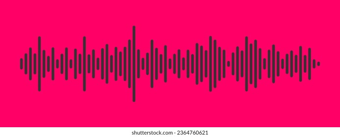 Oscillation graph, equalizer, sound wave, scale or change in defamatory vibrations. Graphical representation. Flat design. The rise and fall. Growth chart. Electric impulse. Vector Illustration.