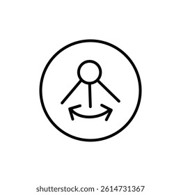 Oscillation icon black and white vector sign