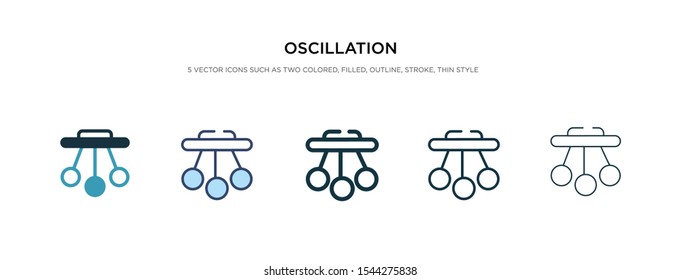 oscillation icon in different style vector illustration. two colored and black oscillation vector icons designed in filled, outline, line and stroke style can be used for web, mobile, ui