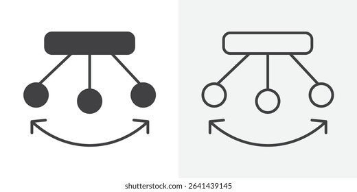 Oscillation icon Line graphics illustration