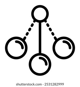 Estilo de linha do ícone de oscilação transparente