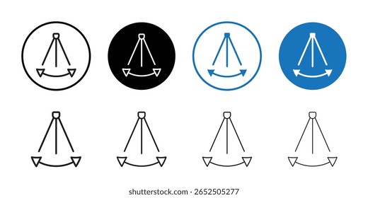 Oscillation icon simple outline vector sign