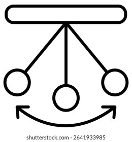 Oscillation icon Thin line vector design