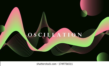 Oscillation of lines, banner, wallpaper, dynamics, movement,background