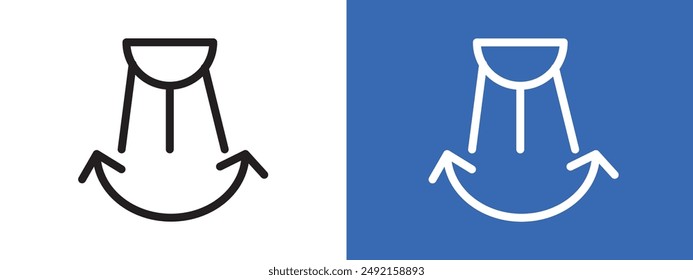 Oscillation logo sign set vector outline