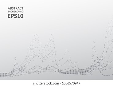 Oscillation of a particle in space. Undulation of geometric forms.