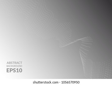 Oscillation of a particle in space. Undulation of geometric forms.