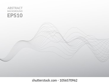 Oscillation of a particle in space. Undulation of geometric forms.