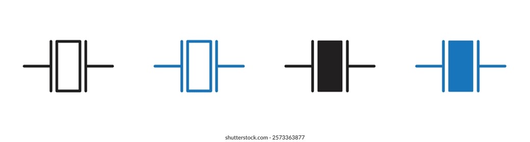 Oscillator icon Flat line symbol