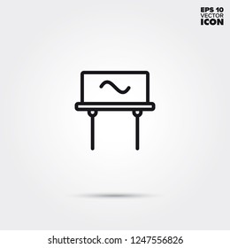 Oscillator line icon. Electronic component vector symbol.