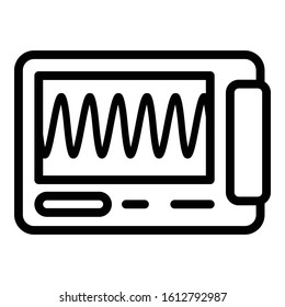 Oscillograph equipment icon. Outline oscillograph equipment vector icon for web design isolated on white background