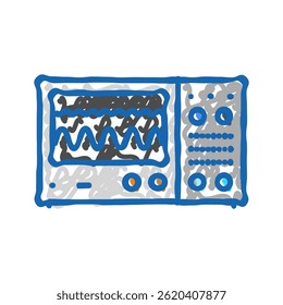 oscilloscope electrical engineer doodle icon sketch vector. oscilloscope electrical engineer sign. isolated symbol illustration