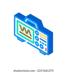 Oszilloskop-Elektroingenieur isometrische Icon Vektorgrafik. oscilloskop Elektroingenieur-Schild. einzelne Symbolillustration