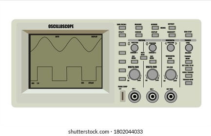 Oscilloscope electronic device and sine wave