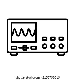 Oscilloscope Icon. Bold outline design with editable stroke width. Vector Illustration.