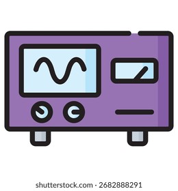 Oscilloscope Modern Vector Icon - Minimal Illustration Symbol Template für Web Mobile App UI Design