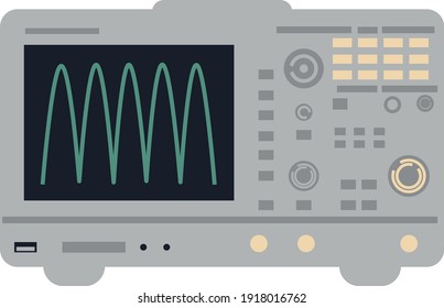 oscilloscope old and new. flat vector 2d
