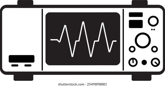 Oscilloscope Vector Design Silhouette Style