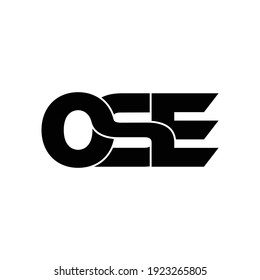 OSE letter monogram logo design vector