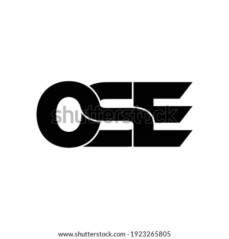 OSE letter monogram logo design vector