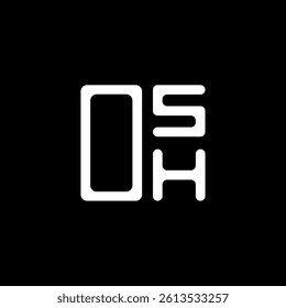 OSH letter logo creative design with vector graphic, OSH simple and modern logo. OSH luxurious alphabet design  