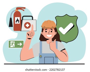 Osha Concept Occupational Safety Health Inspection Stock Vector ...