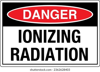 OSHA graphical standards symbols registered workplace safety sign label Danger IONIZING RADIATION.