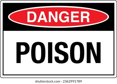 OSHA graphical standards symbols registered workplace safety sign label Danger POISON.