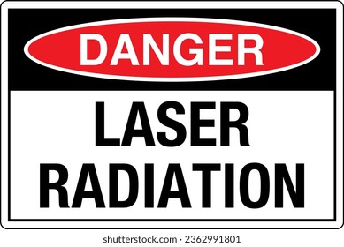 OSHA graphical standards symbols registered workplace safety sign label Danger LASER RADIATION.