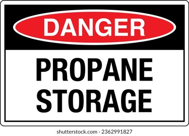 OSHA graphical standards symbols registered workplace safety sign label Danger PROPANE STORAGE.