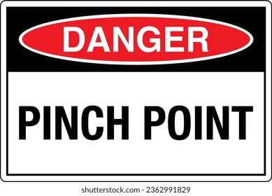 OSHA graphical standards symbols registered workplace safety sign label Danger PINCH POINT.