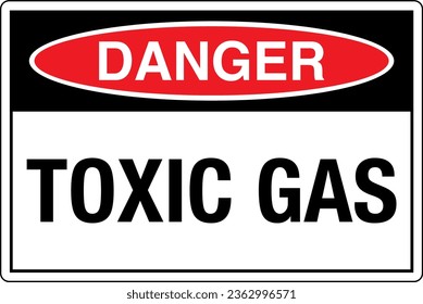 OSHA graphical standards symbols registered workplace safety sign label Danger TOXIC GAS.