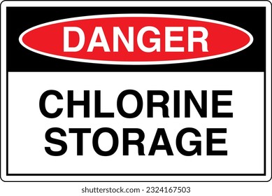 OSHA Safety Signs Marking Label Standards Danger CHLORINE STORAGE.eps