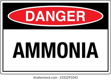OSHA Safety Signs Marking Label Standards Danger AMMONIA.