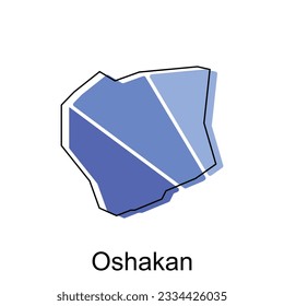 Oshakan map. vector map of Armenia country vector design template, suitable for your company