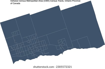 Oshawa Census Metropolitan Area (CMA) Census Tracts, Ontario Province of Canada in 2021