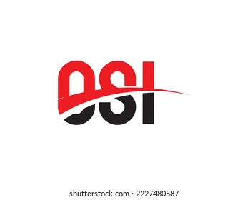 OSI Letter Initial Logo Design Vector Illustration